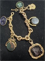 Gold Filled Victorian Watch Fob Bracelet