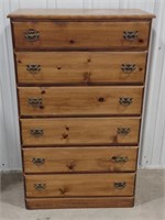 (AR) Wooden 6-Drawer Tall Dresser ( 48"x29.5"x15")