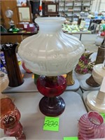 Aladdin Ruby Beehive Oil Lamp with #601 Shade