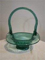 Fenton Aqua Glass Basket