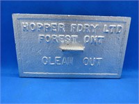 Vintage Hopper Fdry Forest Ontario Clean Out Cover