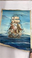 Original oil painting, Artist signed of sailing
