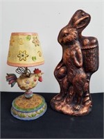 Easter Bunny and chicken tea light lamp decor