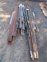 Pallet of Fence Posts and Channel Iron
