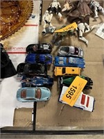 LOT OF 10 MIXED DIE CAST CARS HOT WHEELS SIMILAR