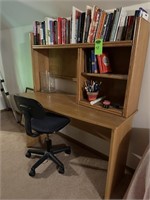 Desk, chair, & contents
