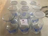 Glass carafes for water with lids
