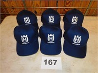 (6) HUSQVARNA EMBROIDERED HATS