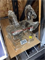 Glass Horse Book Ends