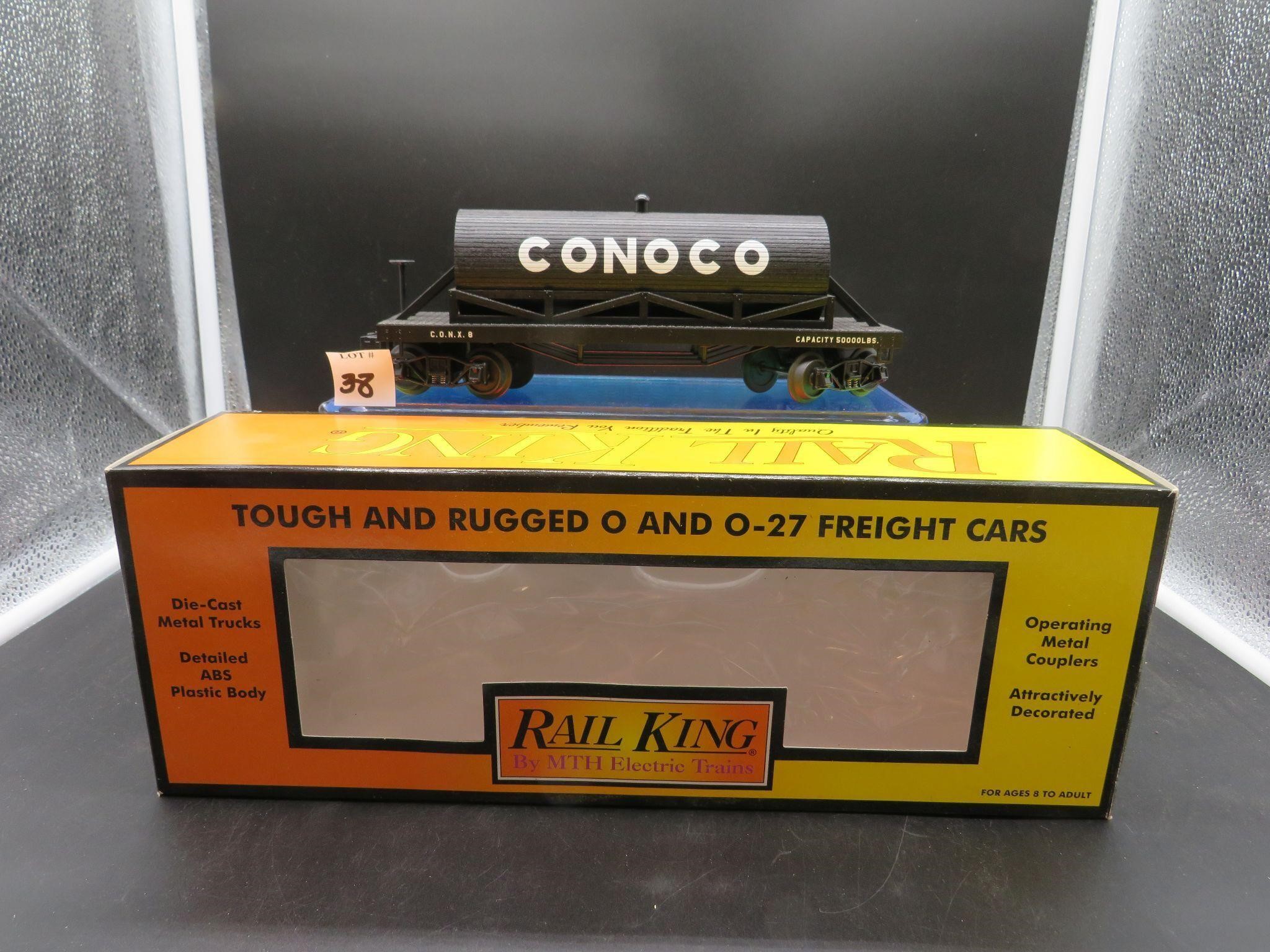 Rail King Conoco 19th Century Wooden Tank Car