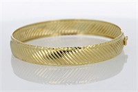 10 KT Yellow Gold Statement Bangle Bracelet