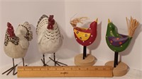 4 Piece Lot of Chickens and Acid Birds!