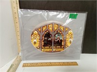 Matted Stained Window Photograph