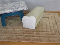 Nice Throw Rug, Stool & Bread Container