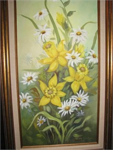 Framed Floral painting