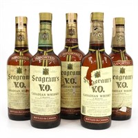 1974 - 1980 Seagram's VO Whisky Bottles (5)