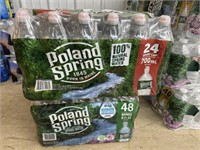 24 sport cap Poland spring water and 48 mini