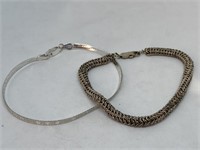 Two Sterling SIlver Bracelets Hallmarked