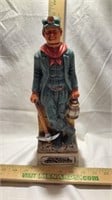 Old Time Coal Miner Hand Painted Decanter