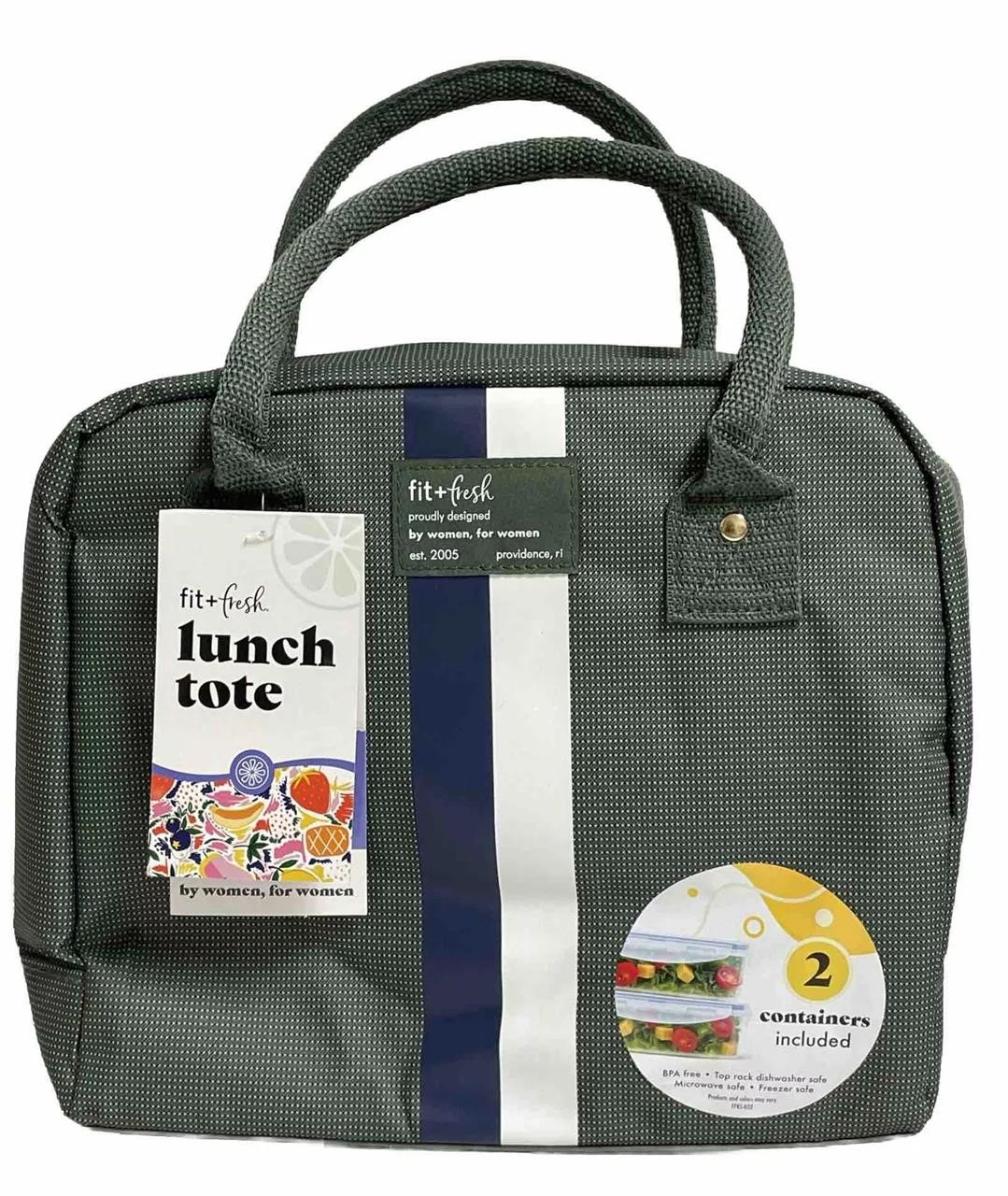 Fit & Fresh Bloomington Lunch Tote Bag Sage Green