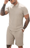 URRU Men's Polo Shirt and Shorts Set