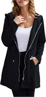 Leaduty Women's Cozy Zip Up Plain Hoodies