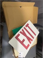 EXIT sign appears new in box