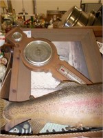 Thermometer/Barometer, Trout Mount, Buck &