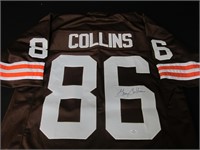 BROWNS GARY COLLINS SIGNED JERSEY FSG COA