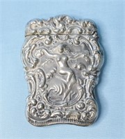 Sterling Silver Art Nouveau Match Safe