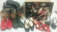 Large group of women's shoes dress shoes boots