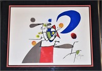 "The Bat" Joan Miro Color Serigraph Signed