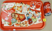 Lot of Vintage Valentines Cards & Etc