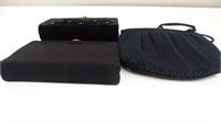 (3) Vintage Black Clutch Purses