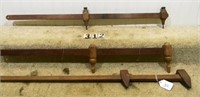 3 – Wooden trammel points on rails, various