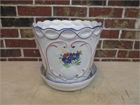 Large Flower Pot with Chips
