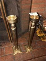 Pr of Brass Candle Sticks (14"T)