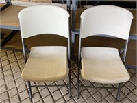 2 Lifetime Plastic Folding Chairs