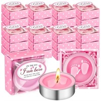 MTLEE 50 Sets Baby Shower Favors Candles Baby Tea
