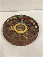Chinese sewing basket 7.5” across
