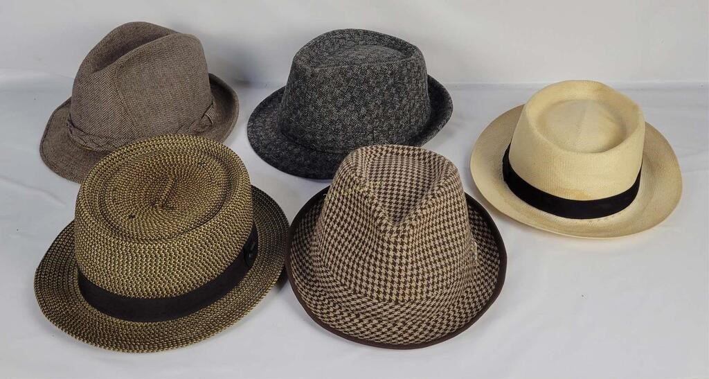 5 Vtg Brimmed Hats - Woolrich, Hipster