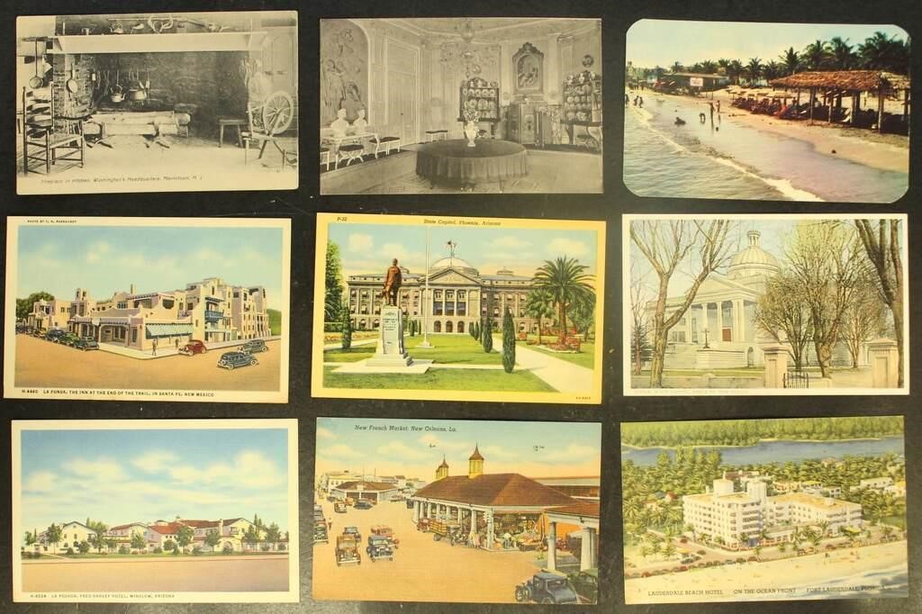US Postcards 50+ early to mid 1900s variety Mint &