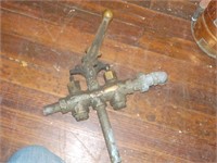 antique brass handle pump