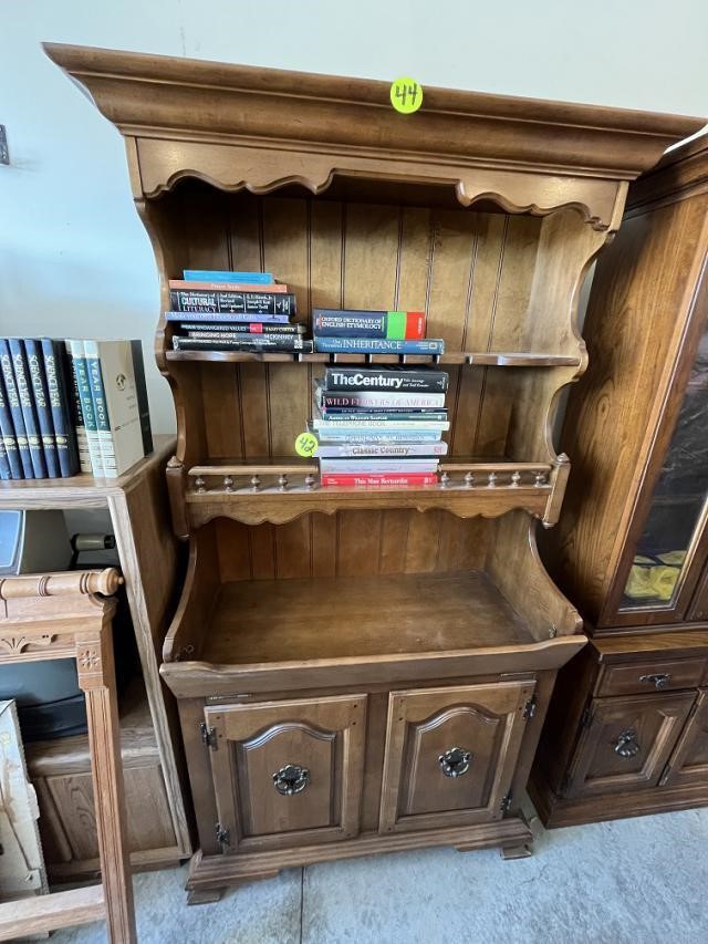 1 Piece Maple Drop Front Hutch/Writing Desk