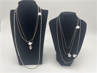 6 Assorted Necklaces 925 Sterling