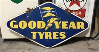Original double sided enamel Good Year sign approx