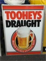 Original Tooheys Draught beer sign approx 110 x 80