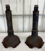 Pair of cast base stands