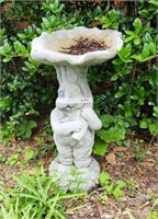 23" concrete bunny birdbath