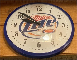 Miller Lite Metal Clock, 14?